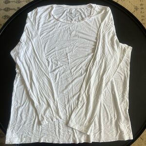 Torrid Super Soft Knits White Long Sleeve Layering Tee